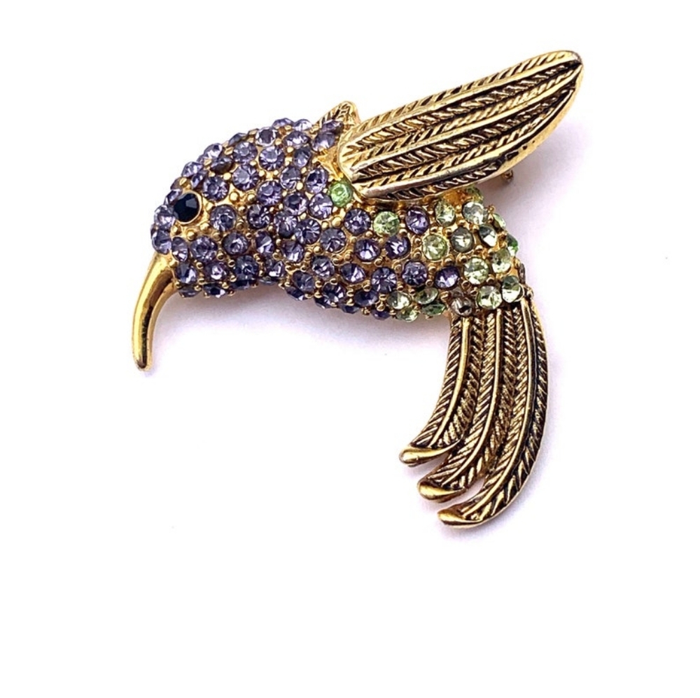 Monet Hummingbird Brooch - Picture 2 of 5
